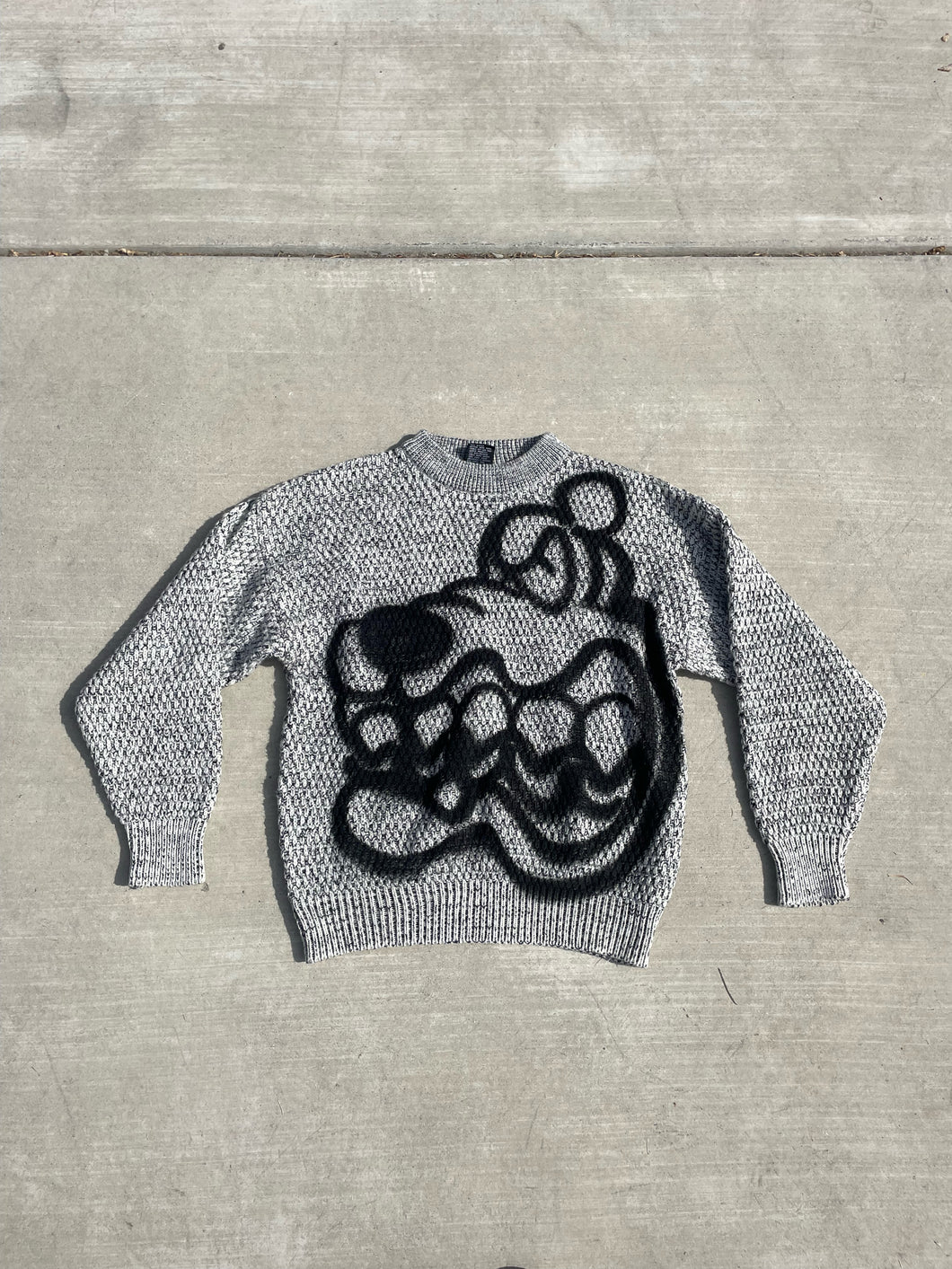 Large Dogg Grey Knit Sweater