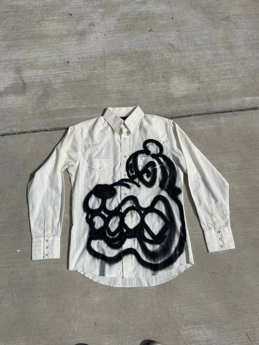 Cream Wrangler Dogg Button Up (Medium)