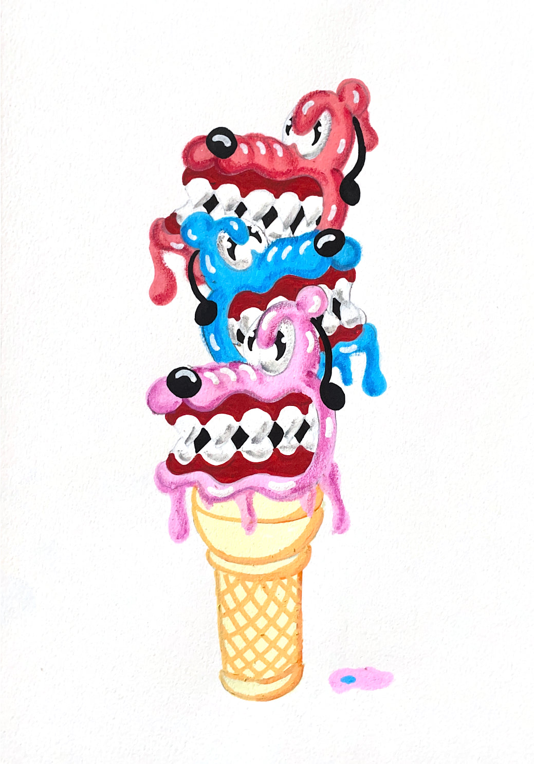 31 Flavors Ice Cream Dogg Print