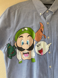 Luigis Mansion Button Up